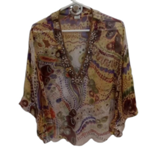 03 -  Aris A, 100% silk blouse, size medium